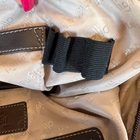 Tignanello Leather Brown Satchel Bag Double Handle Bag - Picture 11 of 15